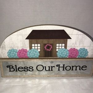 Sign Table Top “Bless Our Home”
